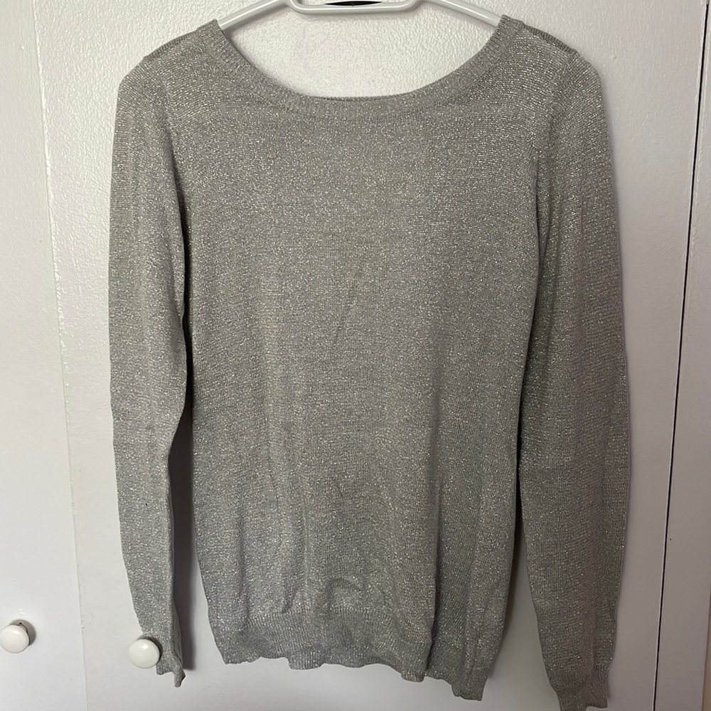 ONIX grey open back sweater